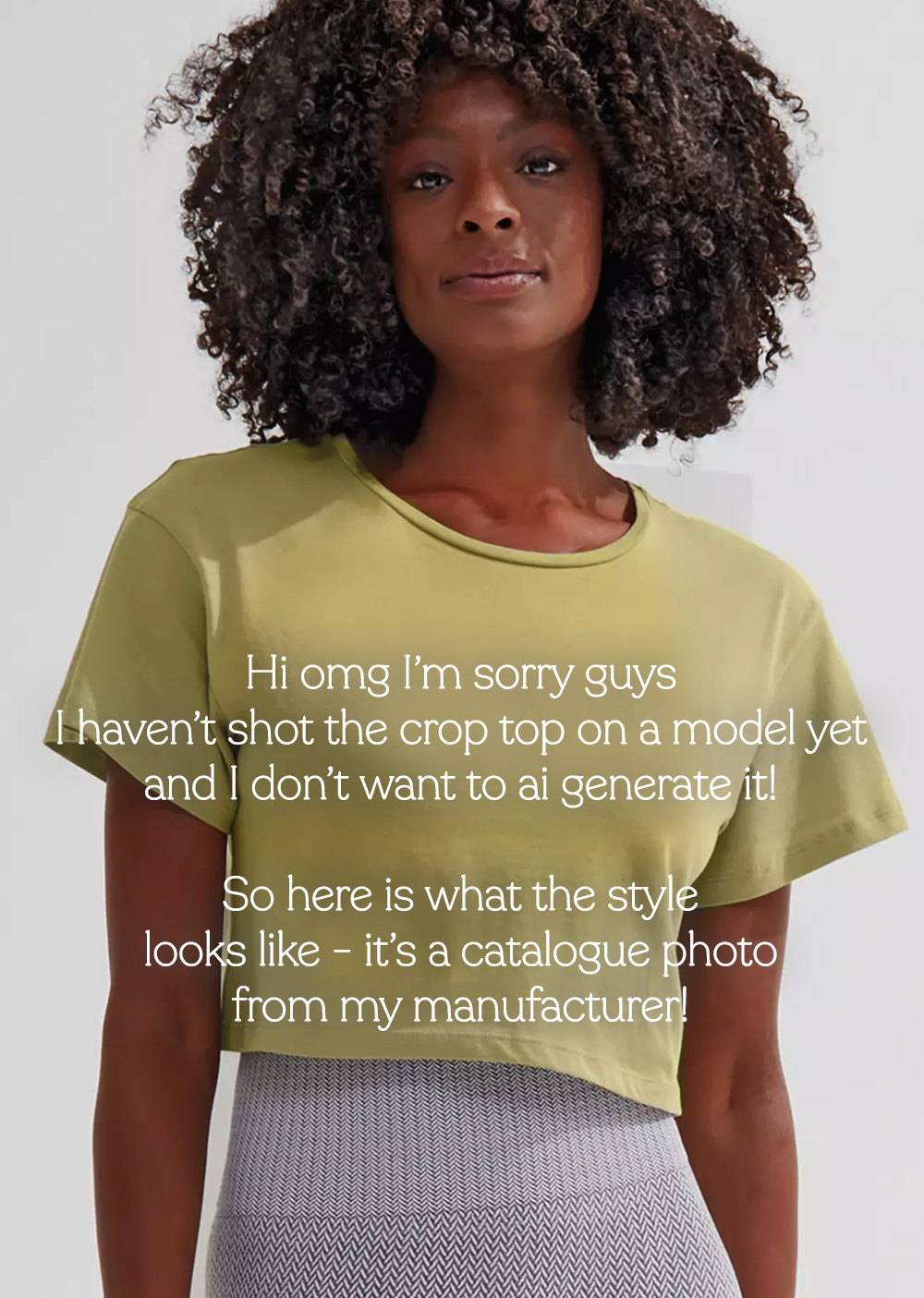 Please Can We Mark It Crop Top Tee