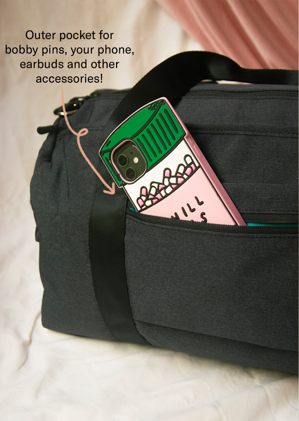 The Doing It For Pizza Dance Bag - Rose Gold Holiday Edition - Ethical dancewear and ballet clothing by Cloud and Victory