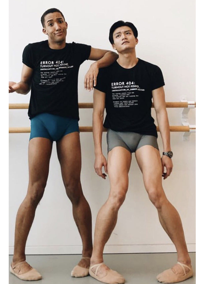 The Turnout Error 404 Manshirt - Ethical dancewear and ballet clothing by Cloud and Victory