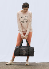 The Doing It For Pizza Dance Bag - Rose Gold Holiday Edition - Ethical dancewear and ballet clothing by Cloud and Victory