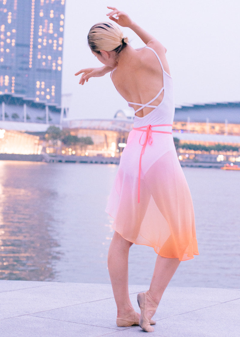 The Ombré Rehearsal Skirt - Sunset - Ethical dancewear and ballet clothing by Cloud and Victory