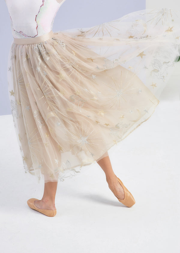 The Embroidered Tulle Skirt - Cosmos - Ethical dancewear and ballet clothing by Cloud and Victory