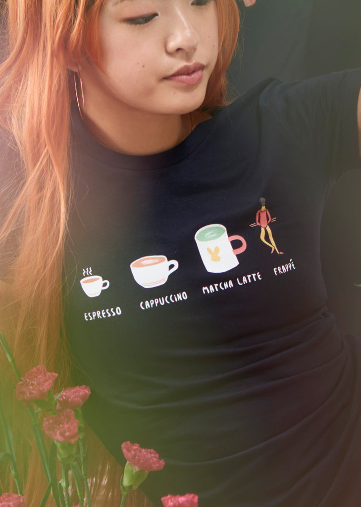 The Frappé-cino Tee - Ethical dancewear and ballet clothing by Cloud and Victory