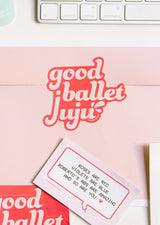 Good Ballet Juju Sticker - Ethical dancewear and ballet clothing by Cloud and Victory