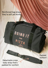 The Doing It For Pizza Dance Bag - Rose Gold Holiday Edition - Ethical dancewear and ballet clothing by Cloud and Victory