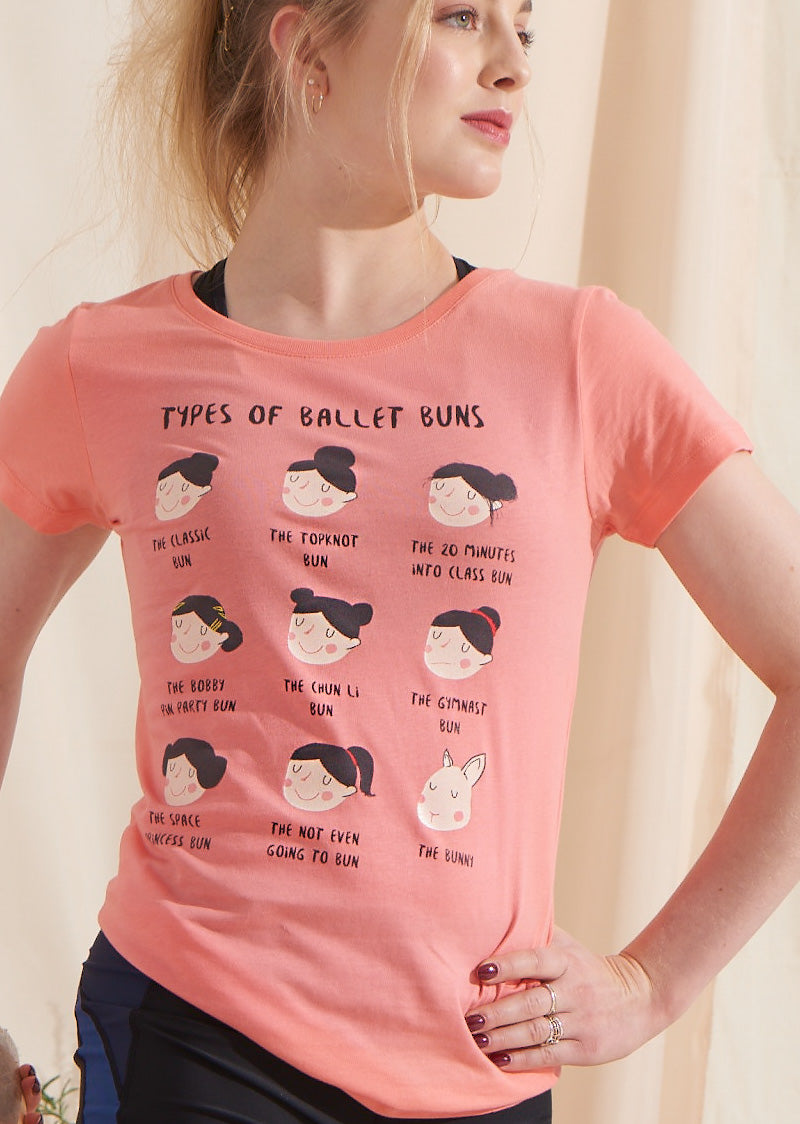 The Ballet Bun Tee - Ethical dancewear and ballet clothing by Cloud and Victory