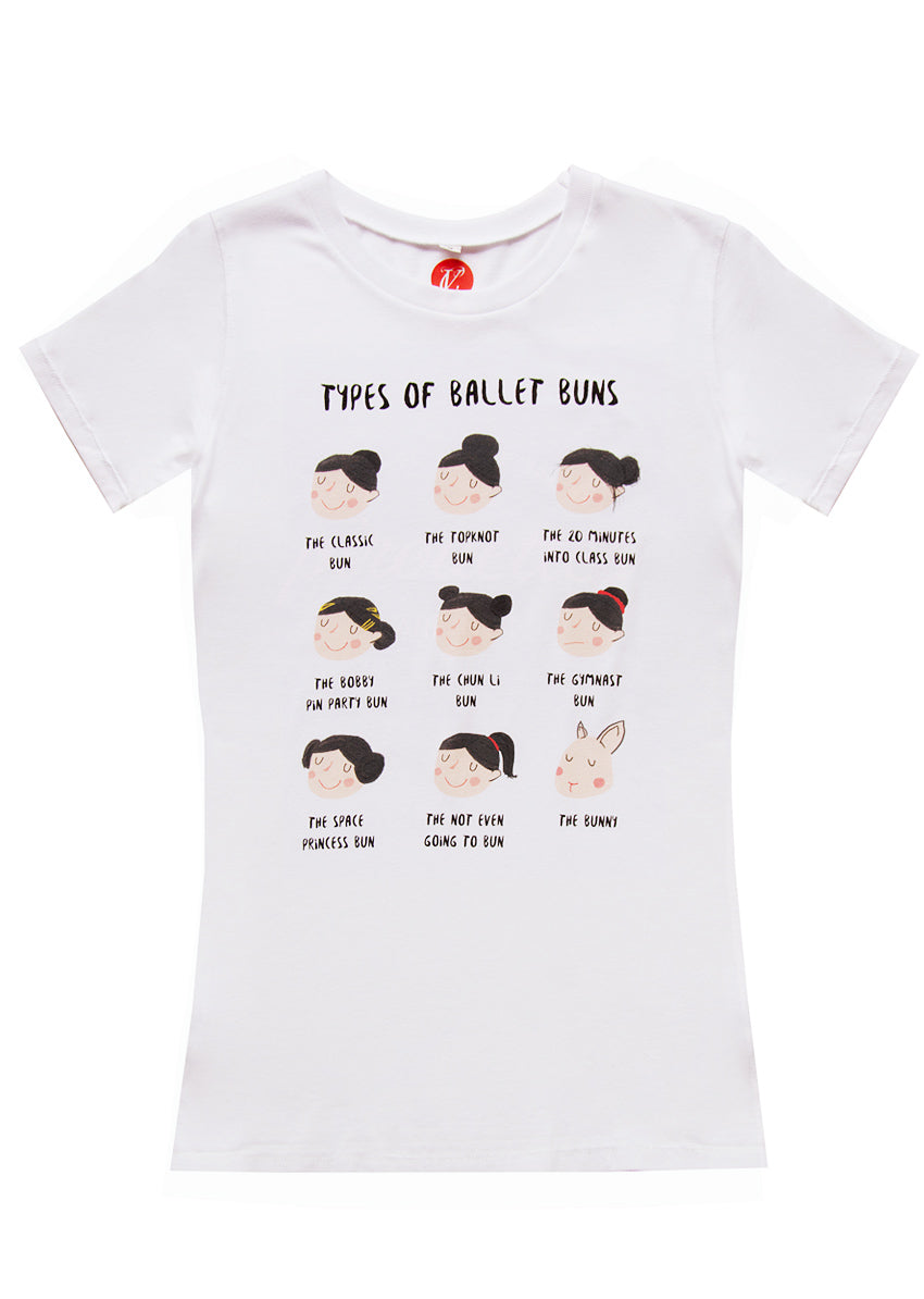The Ballet Bun Tee - Ethical dancewear and ballet clothing by Cloud and Victory