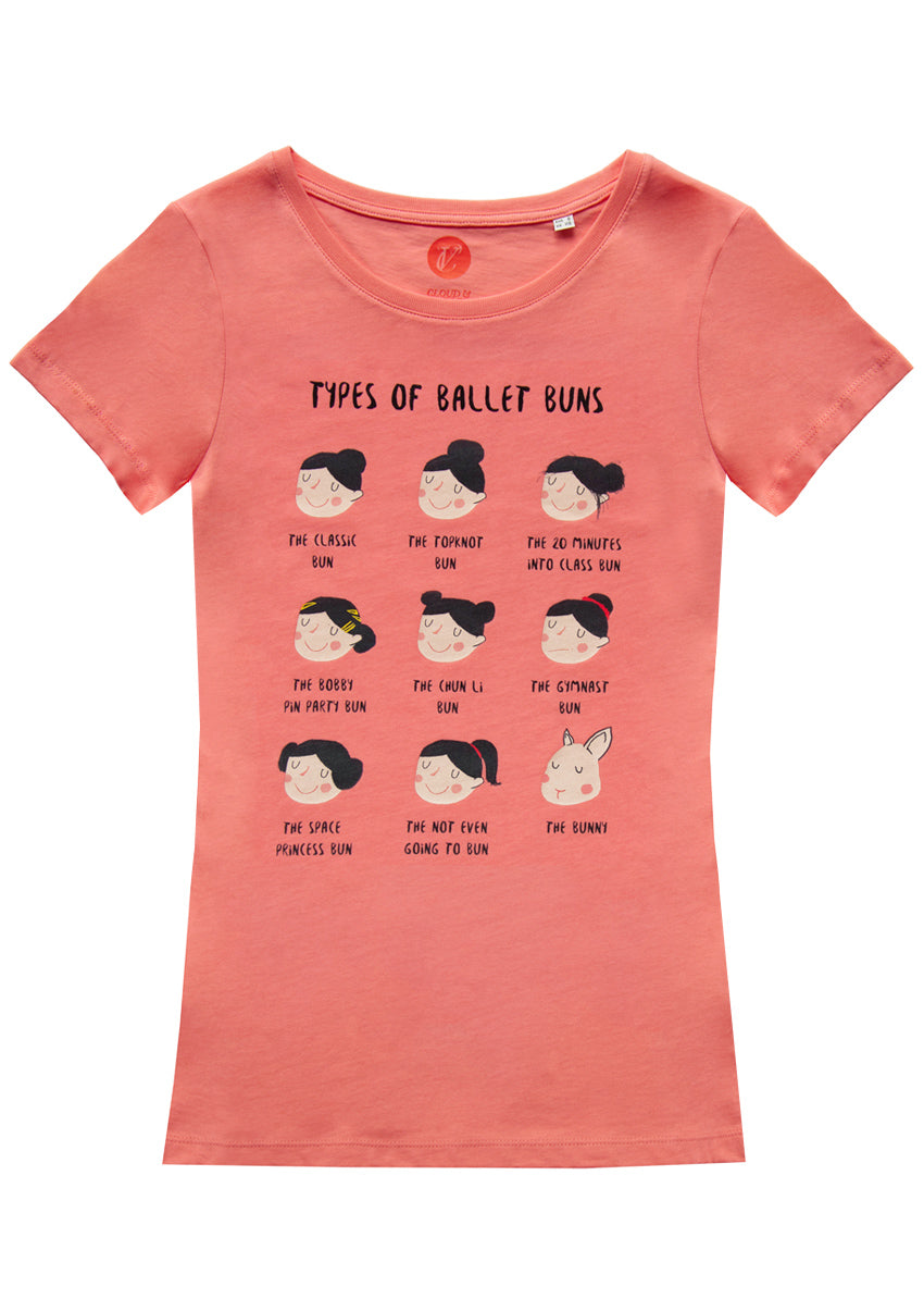 The Ballet Bun Tee - Ethical dancewear and ballet clothing by Cloud and Victory