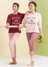 The Plie for Pizza Sweater - Ethical dancewear and ballet clothing by Cloud and Victory