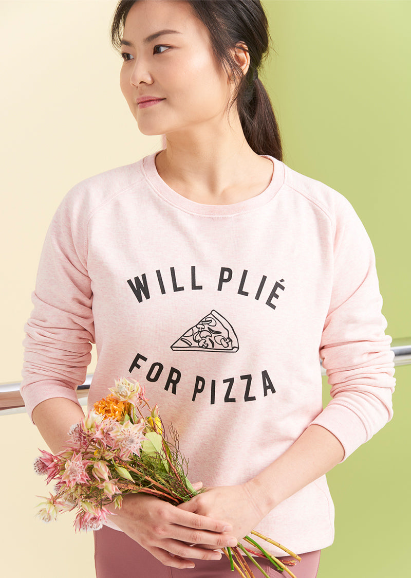 The Plie for Pizza Sweater - Ethical dancewear and ballet clothing by Cloud and Victory