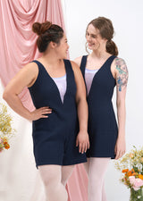 The Reversible Ballet Romper - Blueberry Waffle - Cloud & Victory
