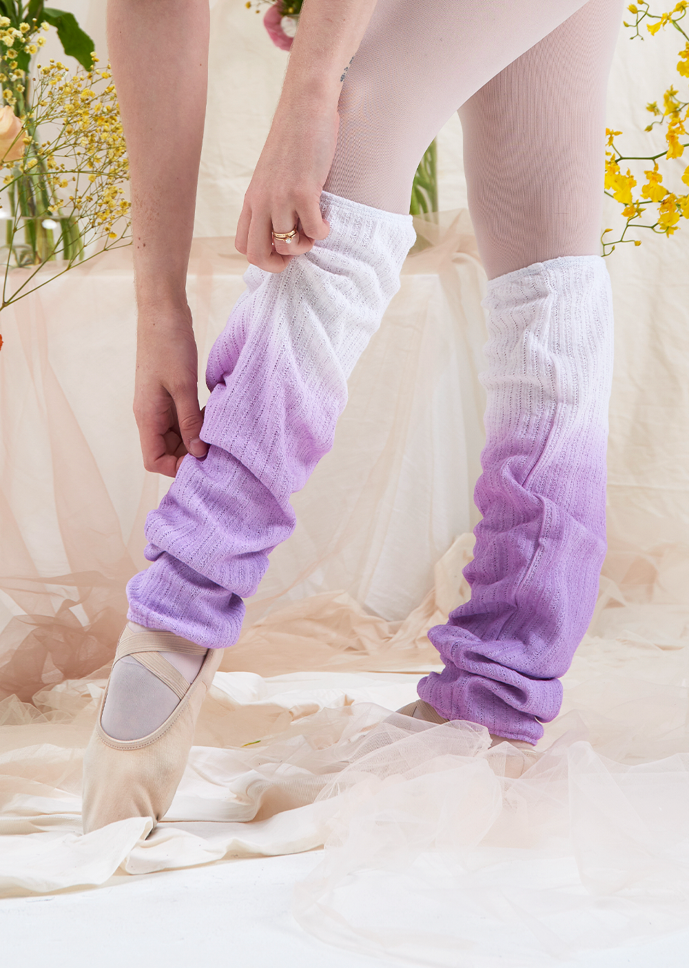Ombré Ballet Legwarmers - Amethyst - Cloud & Victory