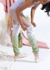 Ombré Ballet Legwarmers - Sage - Cloud & Victory