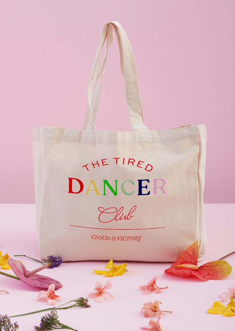 The Tired Dancer Club Organic Cotton Tote Bag – Cloud & Victory