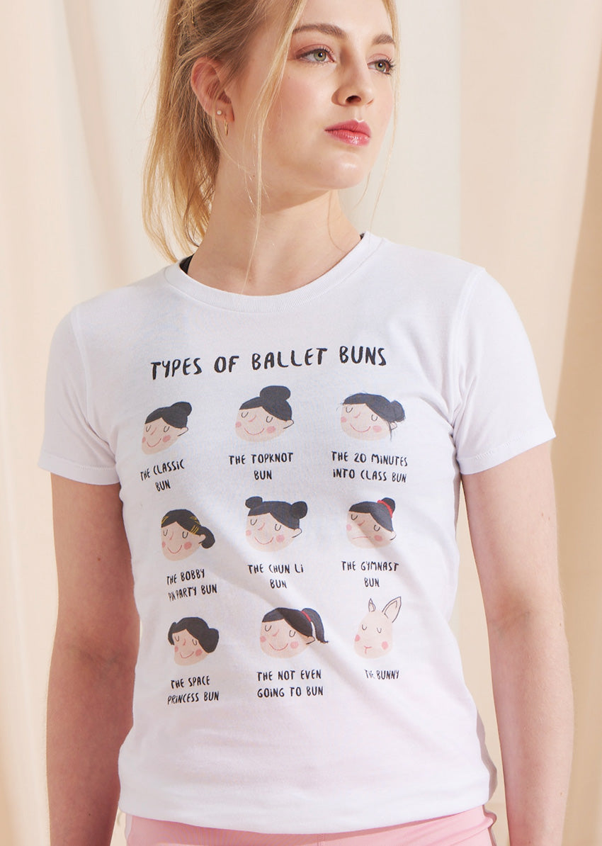 The Ballet Bun Tee - Ethical dancewear and ballet clothing by Cloud and Victory