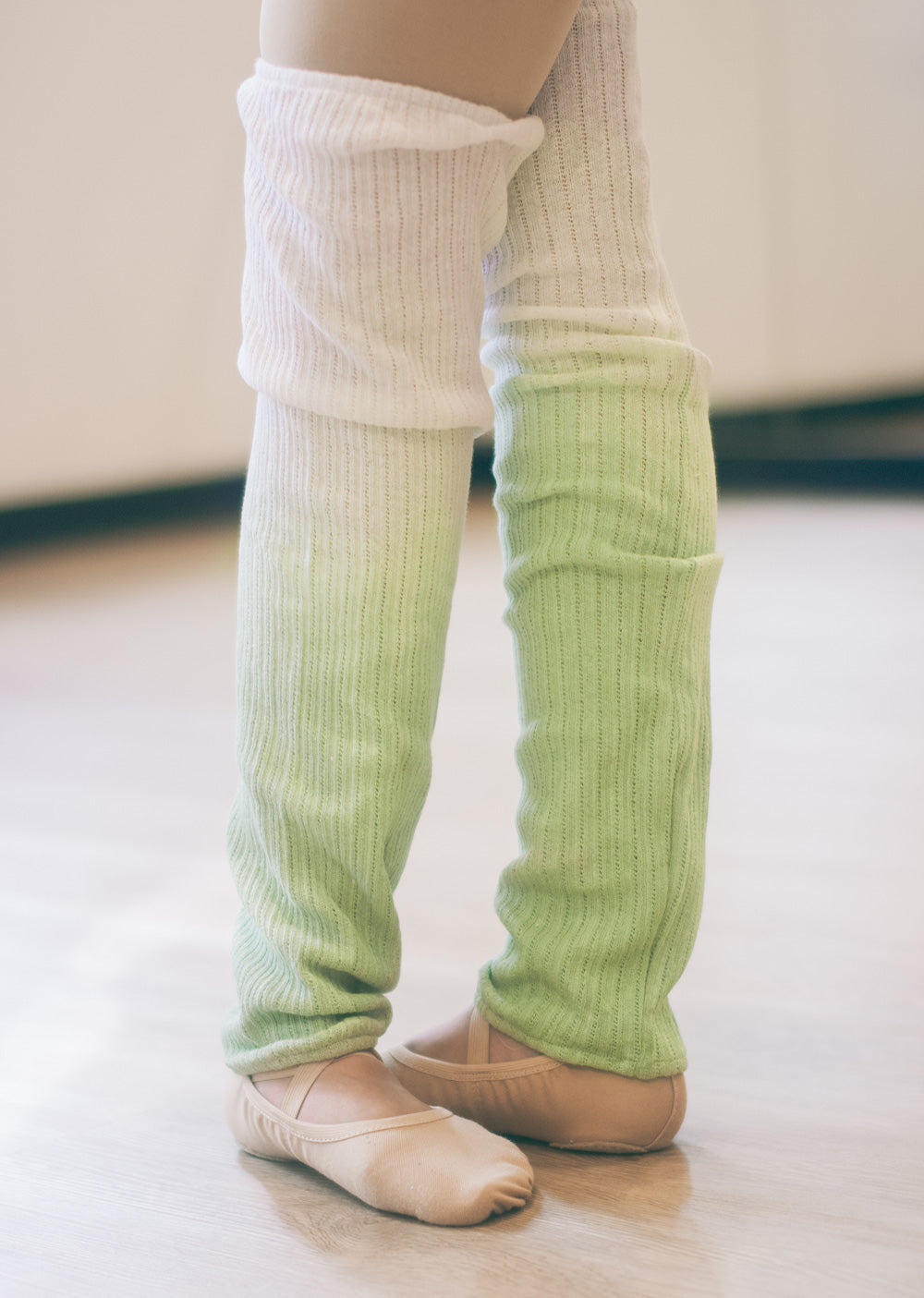 Ombré Ballet Short Legwarmers - Sage - Cloud & Victory