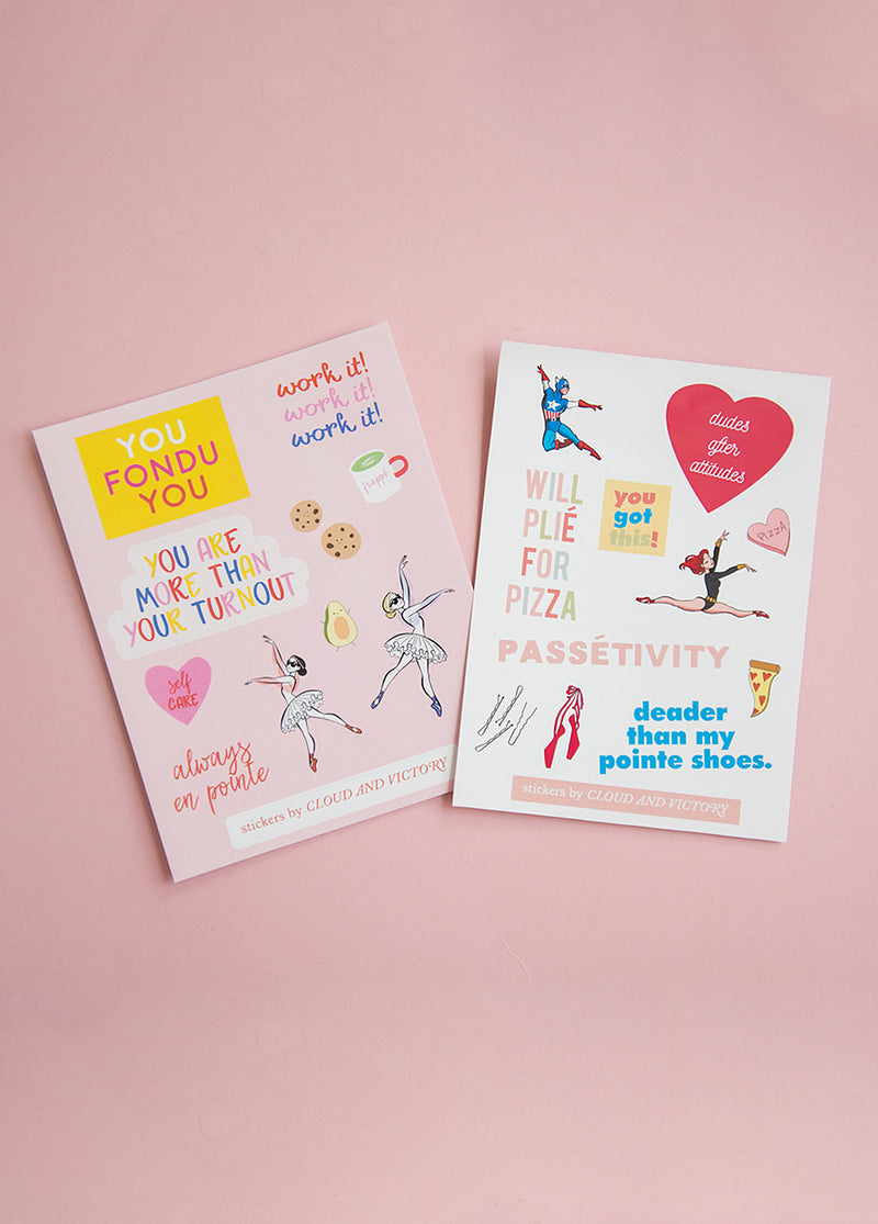 Ballet Sticker Pack! - Ethical dancewear and ballet clothing by Cloud and Victory