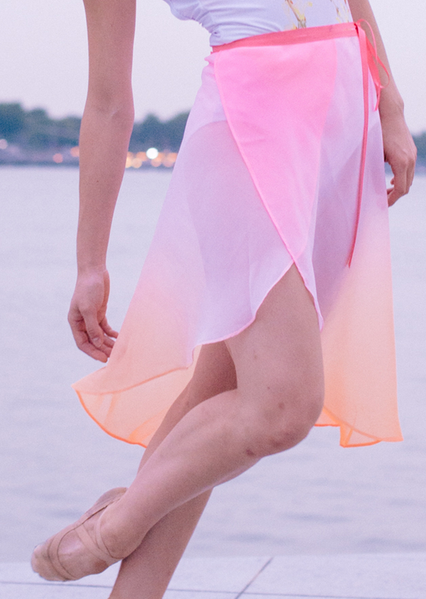 The Ombré Rehearsal Skirt - Sunset - Ethical dancewear and ballet clothing by Cloud and Victory