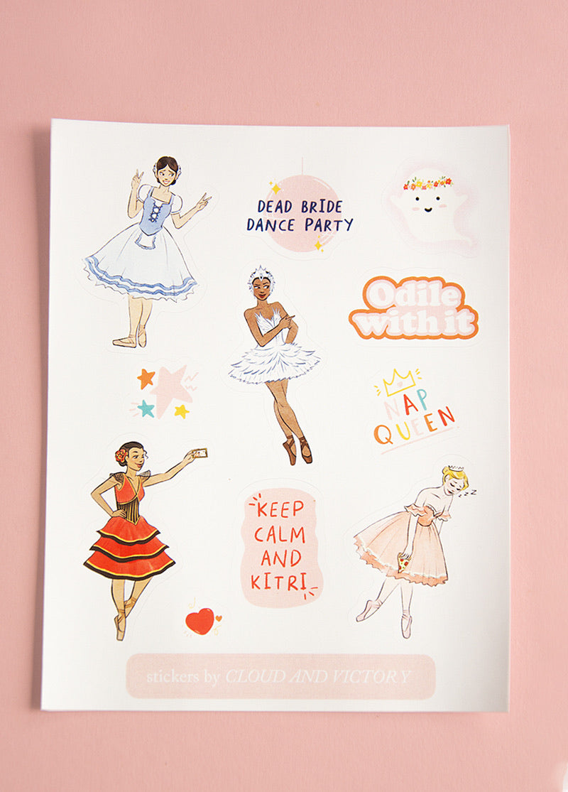 Ballet Heroine Stickers - Ethical dancewear and ballet clothing by Cloud and Victory