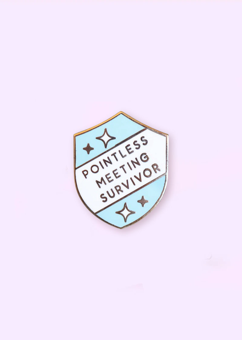 Pointless Meeting Survivor Pin - Cloud & Victory